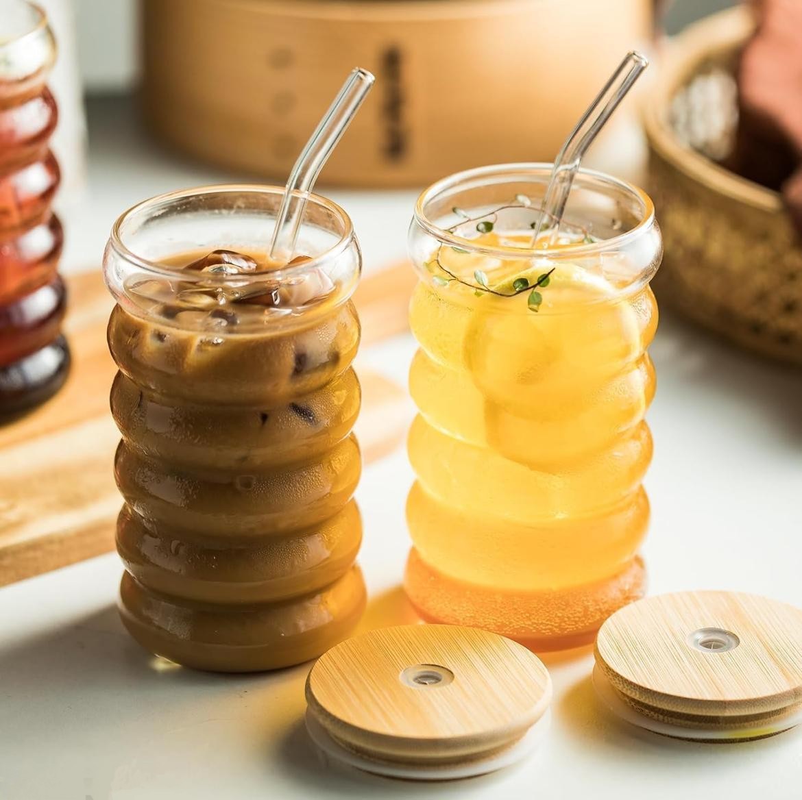 Spiral shape tumblers 700 ml (pack of 2) for coffee, milk shakes, hot milk, Lassi, chach and many more