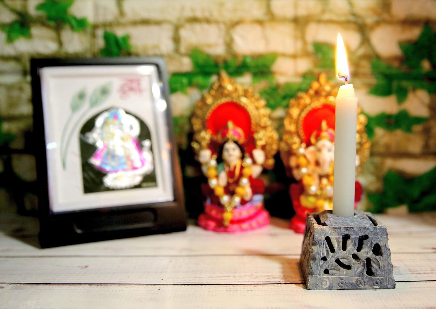 Saar Homes Marble Agarbatti Stand | Marble Candle Holder | Incense Stick Holder | FREE Incense Inside | Home Decor | Puja Essentials | Gifting | Mandir Decor