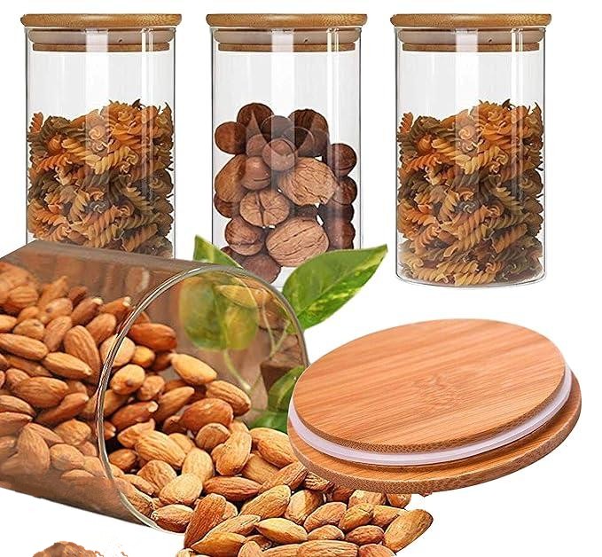 1 ltr jar (pack of 3) for storing Nuts, Dryfruits, Condiments,Cookies