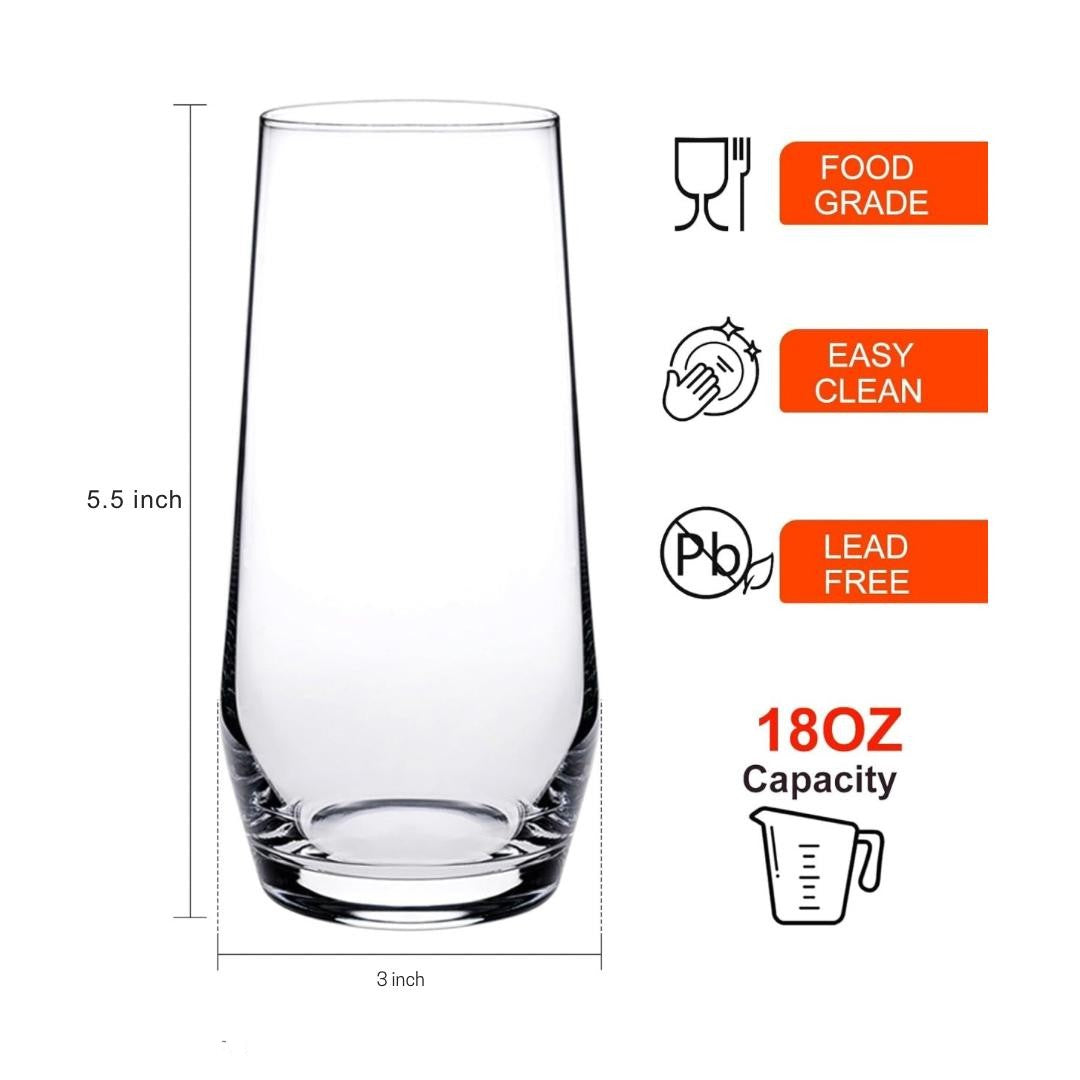 SH imported very premium water glass 330 ml pack of 6 for serving water, Juices, cold drinks, smoothies, cold coffee and many more for your office, house, restaurants, clubs