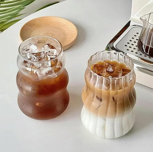 SH Premium coffee tumbler with straw pack of 2 | 500 ml | Unique shape coffee tumbler | juice glass pack of 2