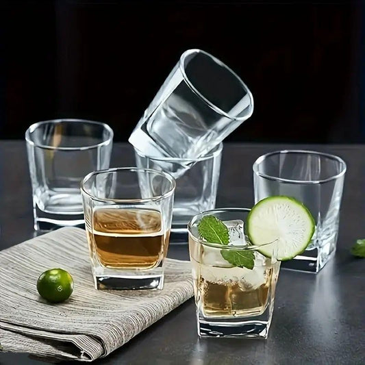 SH trendy glasses (set of 6) for cold drinks, coffee, juic, ice tea | glasses for home, bar, club, hotel