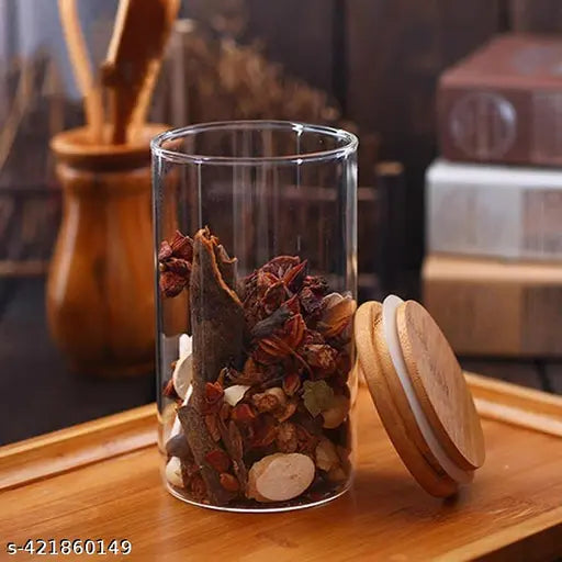 SH Borosilicate jar 1050 ml for storing pulses , dry fruits, salts etc (Pack of 1)