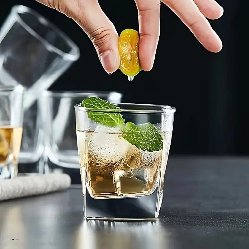 SH trendy glasses (set of 6) for cold drinks, coffee, juic, ice tea | glasses for home, bar, club, hotel